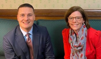 Alex Baker MP with the Health Secretary Wes Streeting
