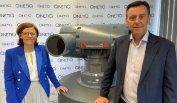Alex Baker MP with QinetiQ CEO Steve Wadey