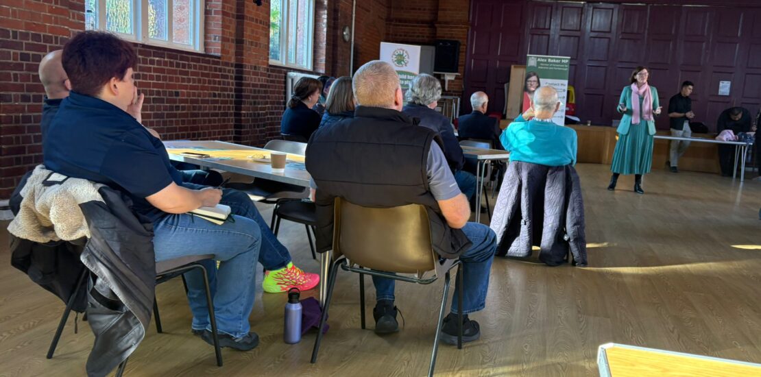 Alex Baker MP meeting North Town residents