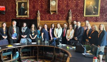 Alex Baker MP and Education Minister Georgia Gould MP with services' and SEND charity representatives