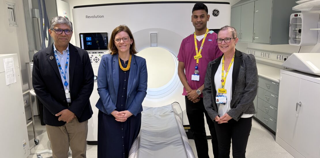 Alex Baker MP with the Slough Community Diagnostic Centre MRI team