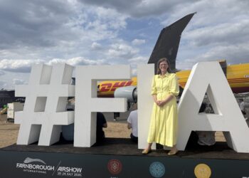 Alex Baker MP at the Farnborough International Airshow 2026